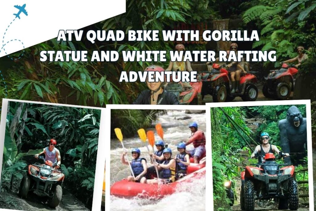 ATV Quad Bike with Gorilla Statue and White Water Rafting Adventure
